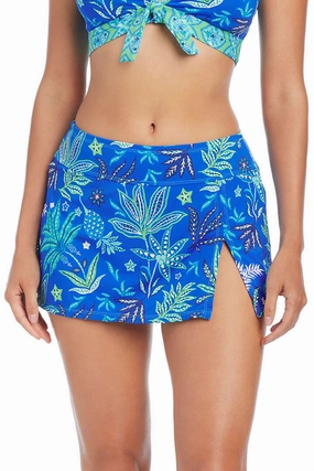 Desert Bloom High-Waisted Swim Skirt DualPockets Desert Bloom High-Waisted Swim Skirt Anti Pilling