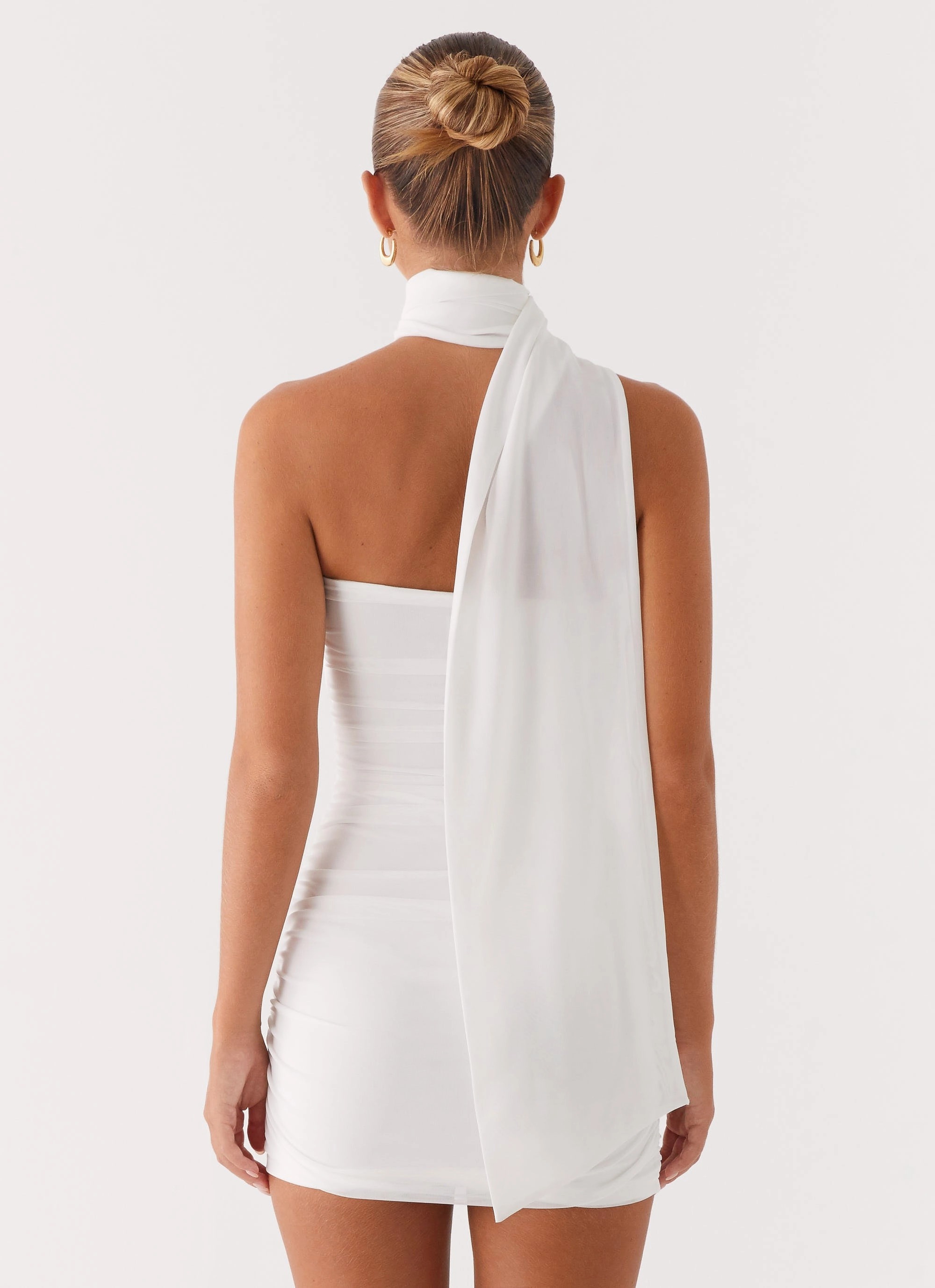 Breaking News Mini Dress - White Wave Soft Classic A-line design