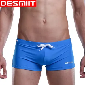 DESMIIT Simple Solid Color Boxer boys Swim Trunks