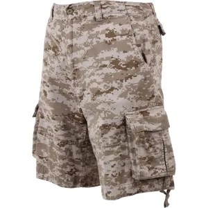 Digital Desert Camouflage - Vintage Infantry Utility Army BDU Cargo Shorts - Heavyweight Cotton - Zipper Fly
