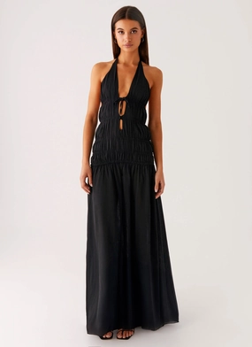 Dione Halter Maxi Dress - Black All-Season Wear Polished look dress Dione Halter Maxi Dress - Black