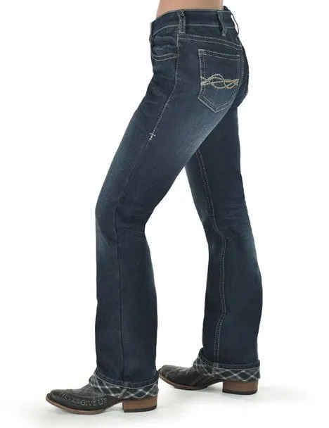 Smart Tailoring Cowgirl Tuff Womens DFMI Dark Flannel Dark Wash Cotton Blend Jeans