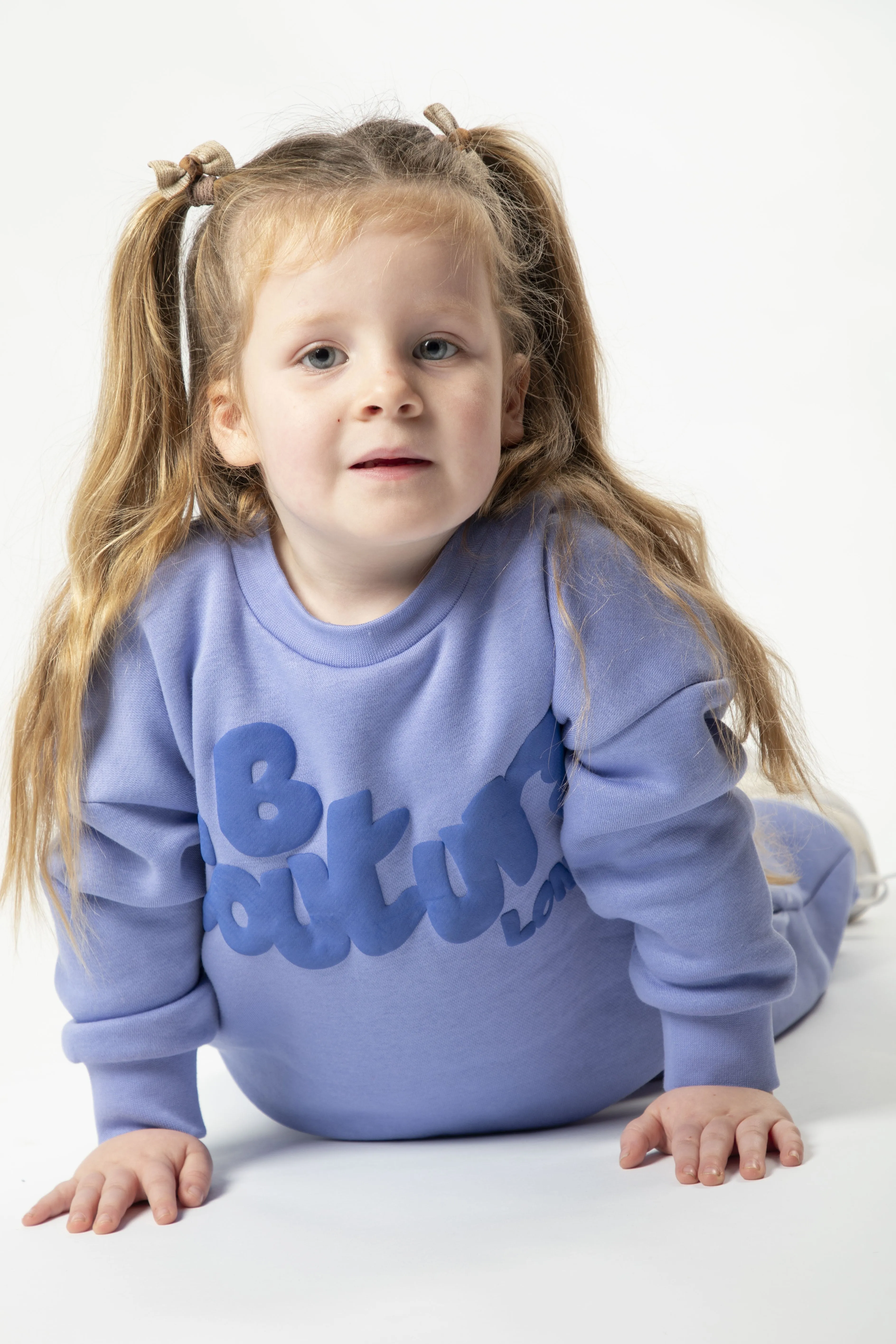Dorville Fleece Crew Tracksuit Kids - Violet