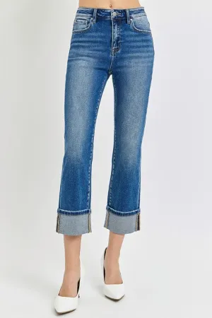 DORY HIGH RISE ANKLE STRAIGHT CUFFED JEANS Premium Quality DORY HIGH RISE ANKLE STRAIGHT CUFFED JEANS Premium Quality