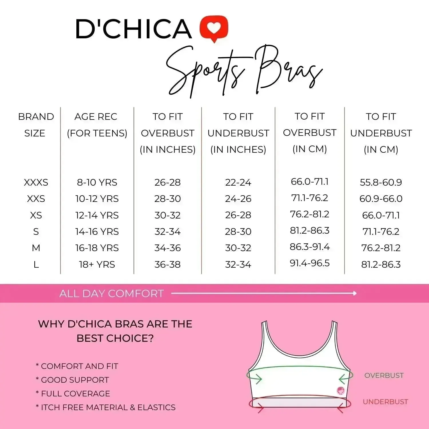 Double-Layer Broad Strap Cotton Sports Bra | Non-Padded Beginner | Printed Design