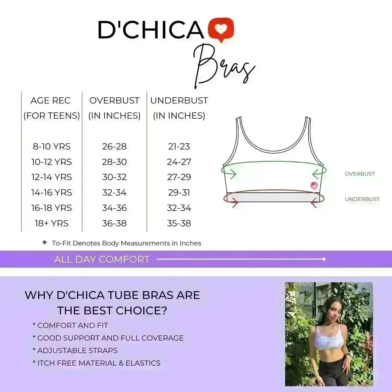 Double-layer Cotton Sports Bra | Non Padded Broad Strap | Rainbow Print Beginner Bra