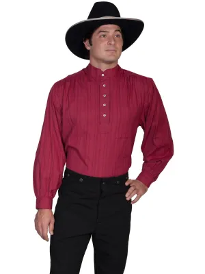 Double Layered Collar Scully RangeWear Mens Burgundy 100% Cotton Tombstone L/S Western Shirt Scully RangeWear Mens Burgundy 100% Cotton Tombstone L/S Western Shirt Monochrome Palette Breathable Cotton