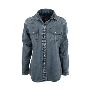 Double Layered Collar STS Ranchwear Womens Duke Denim 100% Cotton L/S Shirt STS Ranchwear Womens Duke Denim 100% Cotton L/S Shirt Contemporary Style Holiday Gift
