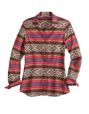 Double-Layered Tin Haul Womens Aztec Blanket Ombre Multi-Color 100% Cotton L/S Shirt Chill Comfort Tin Haul Womens Aztec Blanket Ombre Multi-Color 100% Cotton L/S Shirt