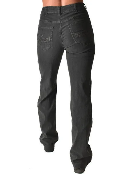 Cowgirl Tuff Womens UltraBreathe Trouser Charcoal Lyocell Jeans Suitable Fit