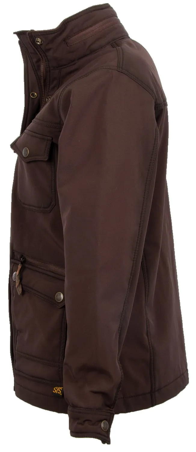 Easywear Style Flex Look STS Ranchwear Womens Brazos II Enzyme Brown Polyester Softshell Jacket