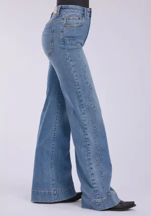 Durable Craft Tin Haul Womens 870 Claire Side Yokes Blue Cotton Blend Jeans Smart Basic Night Out Rainy Day Tin Haul Womens 870 Claire Side Yokes Blue Cotton Blend Jeans
