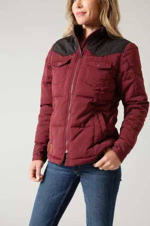 Durable Spark Kimes Ranch Womens Wyldfire Dark Wine 100% Polyester Insulated Jacket Loose High Quality Morning Stroll Minimalist Eco Friendly Kimes Ranch Womens Wyldfire Dark Wine 100% Polyester Insulated Jacket