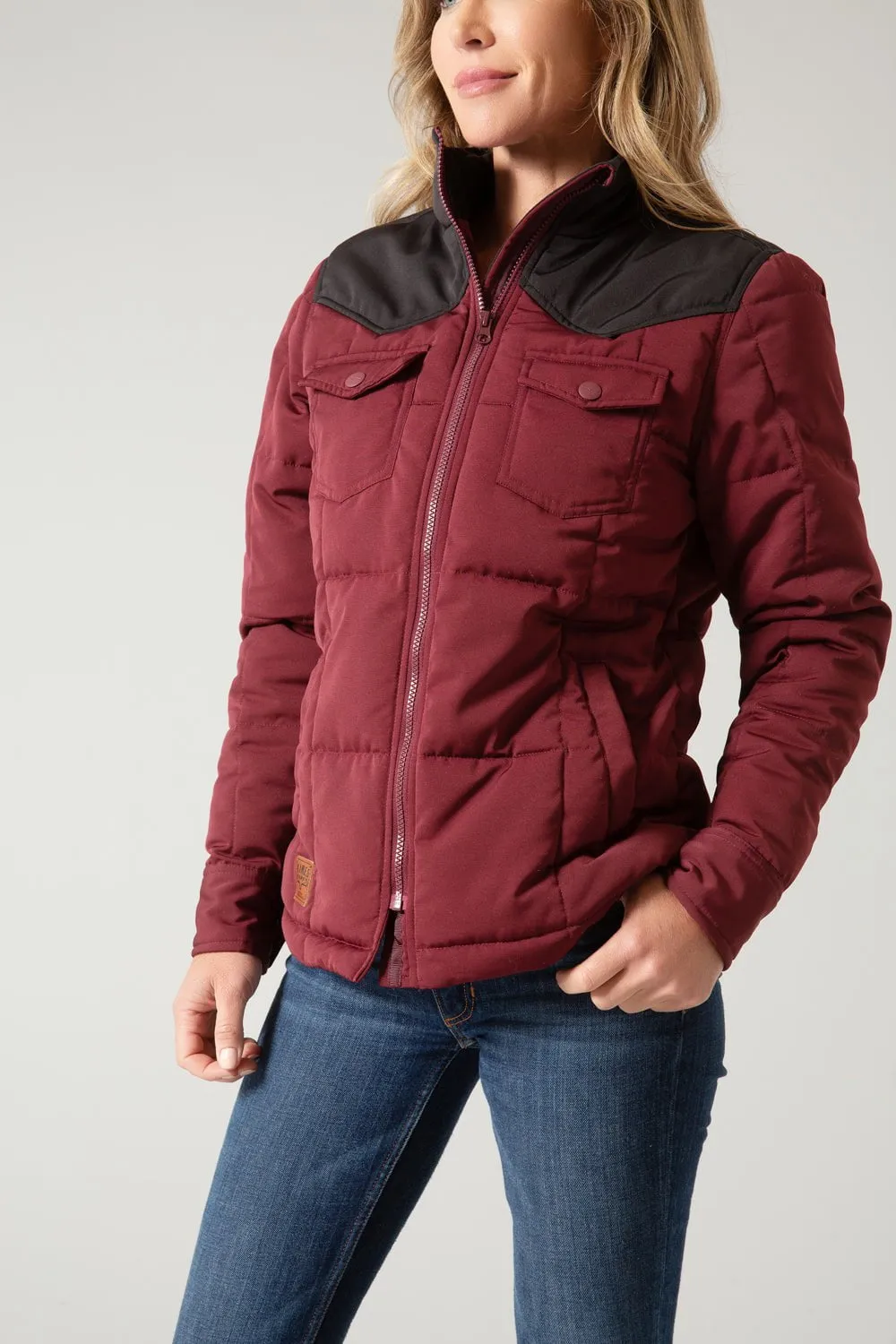 Kimes Ranch Womens Wyldfire Dark Wine 100% Polyester Insulated Jacket All Fit Use Comfy Touch