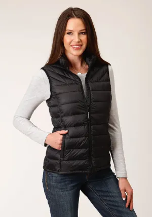 Durable Spark Roper Womens Down Parachute Black Nylon Athletic Vest Stylish Silhouette Roper Womens Down Parachute Black Nylon Athletic Vest