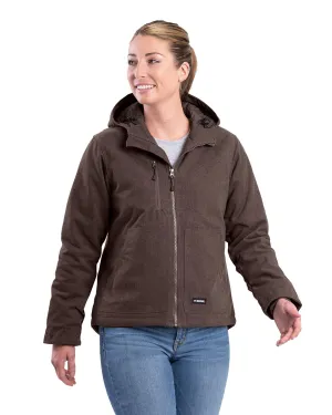 Durable Stitch Berne Womens Heathered Duck Hooded Tuscan Cotton Blend Jacket Smart Utility Trendy Sunny Vibes Berne Womens Heathered Duck Hooded Tuscan Cotton Blend Jacket