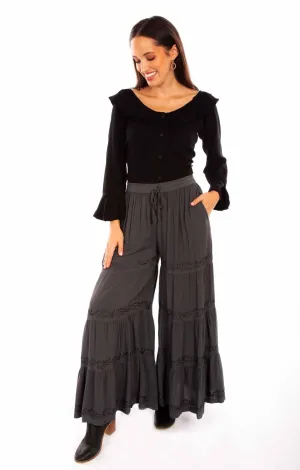 Dynamic Comfort Scully Womens Gun Metal Rayon Palazzo Pants Modern Fit Quick Wash Scully Womens Gun Metal Rayon Palazzo Pants