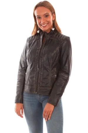 Dynamic Fit Scully Womens Black Lamb Leather Vintage Jacket Scully Womens Black Lamb Leather Vintage Jacket Modern Attire Fade Resistant Finish