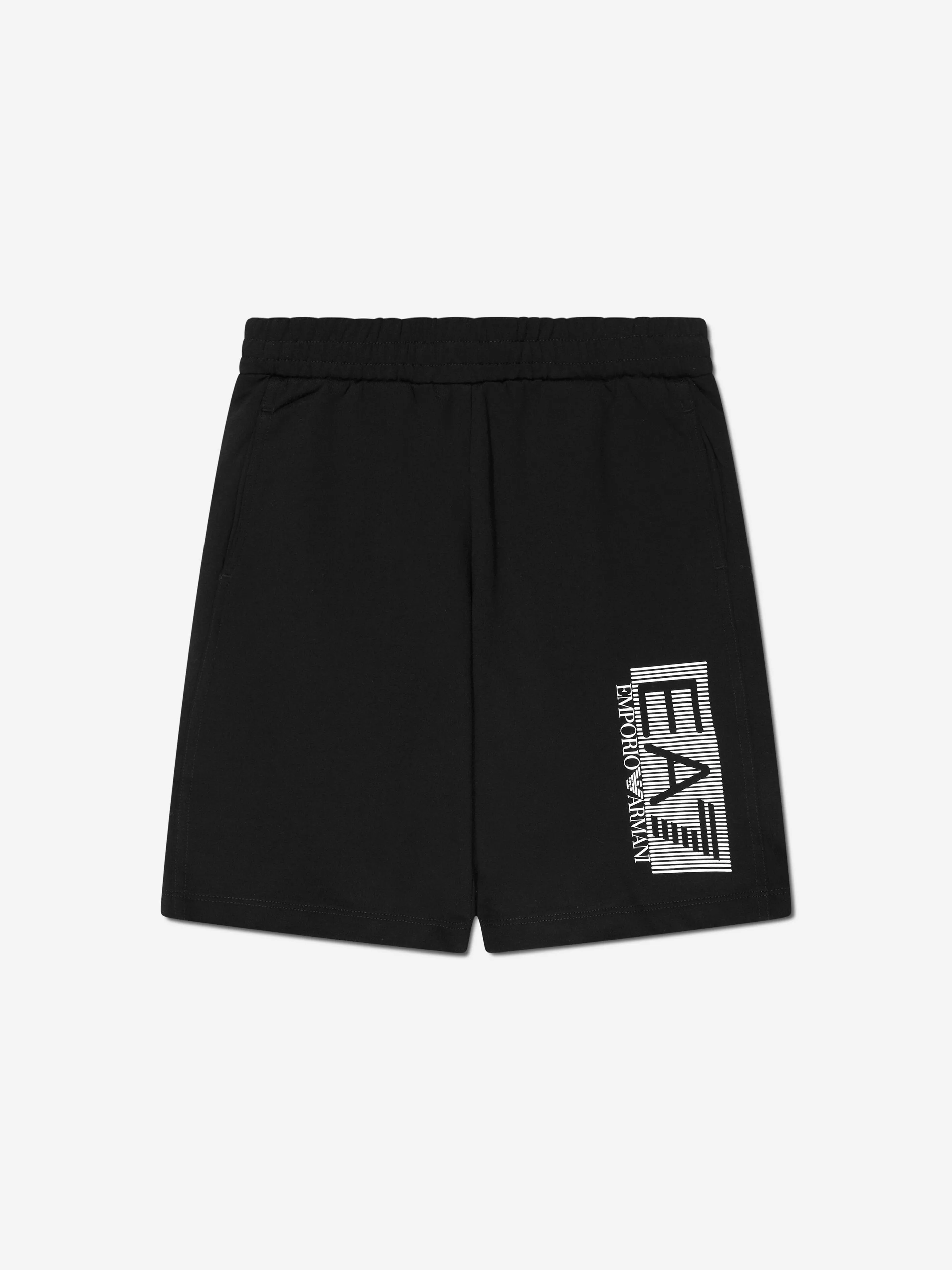 EA7 Emporio Armani Boys Train Visibility T-Shirt And Shorts Set in Black