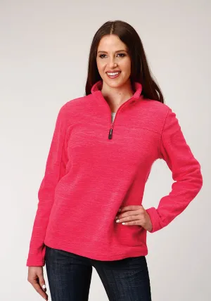 Easy Care Roper Womens Neon Pink Polyester Micro Fleece Jacket Refined Detail Street Cool Roper Womens Neon Pink Polyester Micro Fleece Jacket