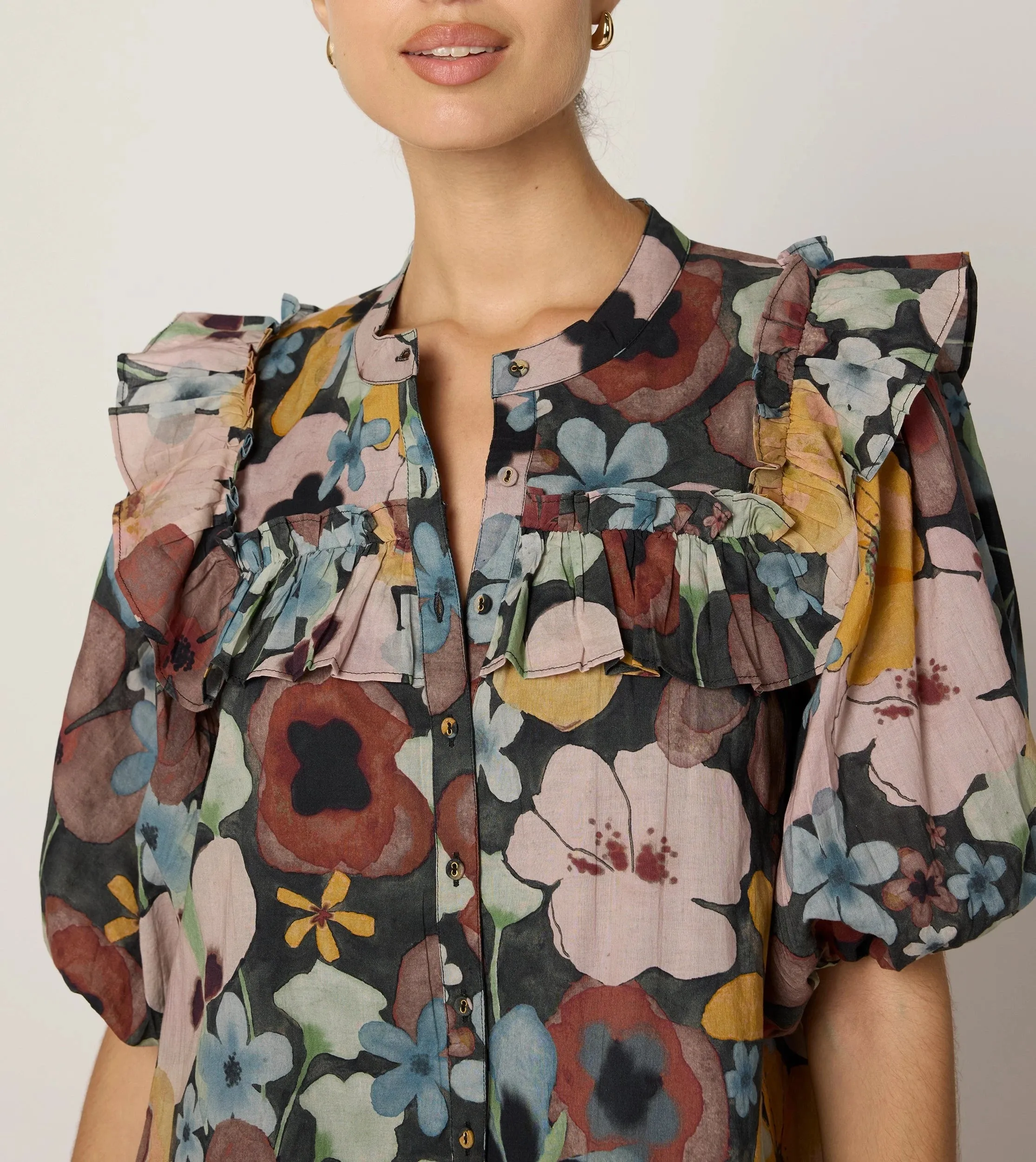 Tatiana Mini Dress | Foraged Violets Smooth Curve Flattering Cut Wear
