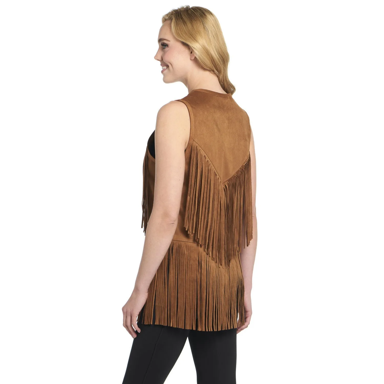 Effortless Waist Everyday Neutral Cripple Creek Womens Double-Faced Precious Copper Polyester Faux Leather Vest