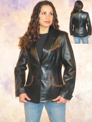 Edgy Outfit Scully Womens Black Lamb Leather Belmont Jacket Subtle design Relaxed Style Scully Womens Black Lamb Leather Belmont Jacket