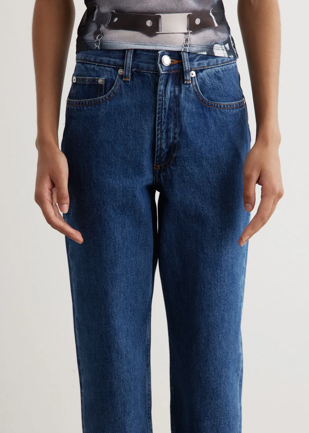 Edgy Statement Martin Jeans Shape Retention Comfort waistband