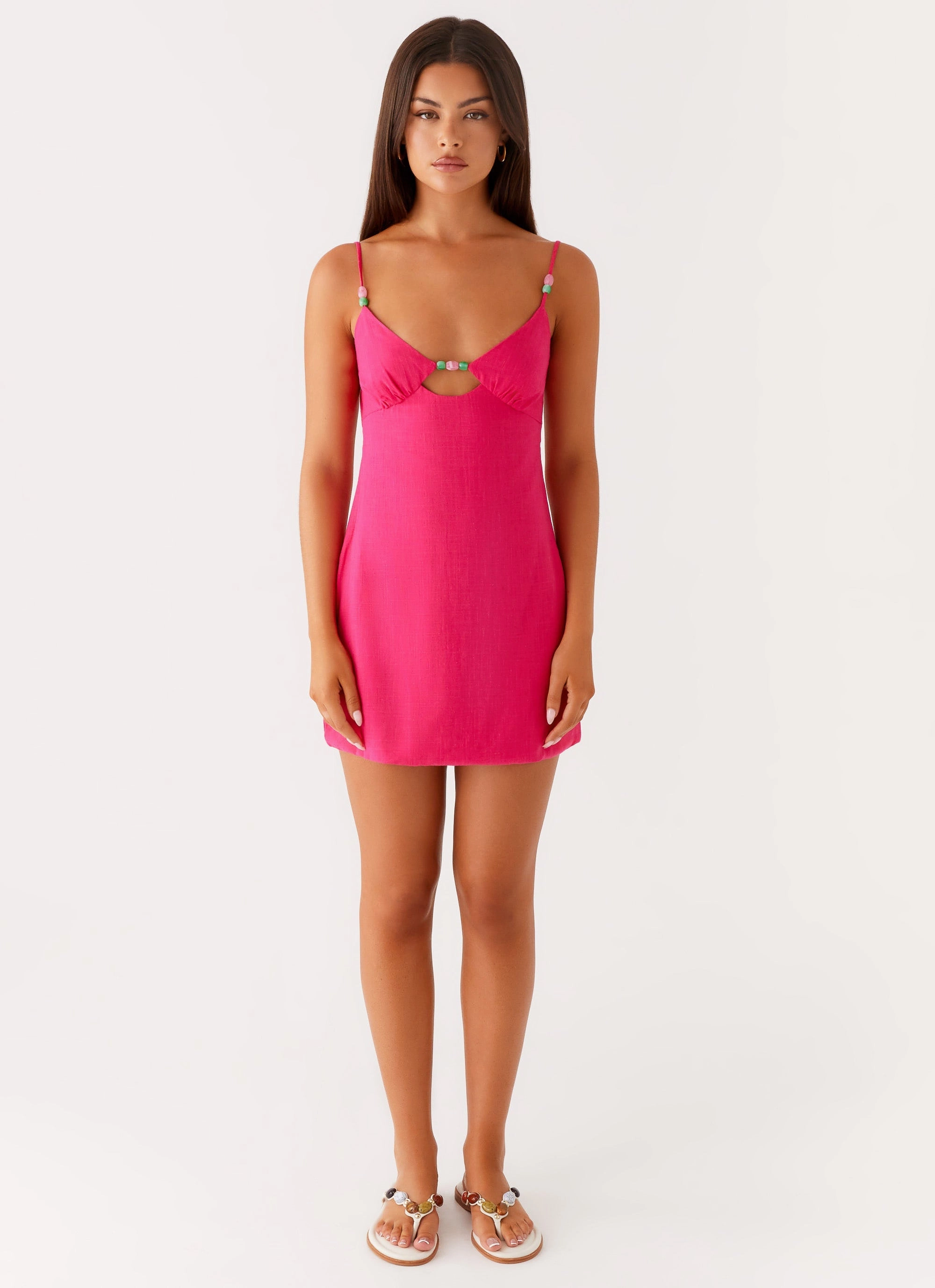 Vander Mini Dress - Fuchsia Wrinkle-Resistant