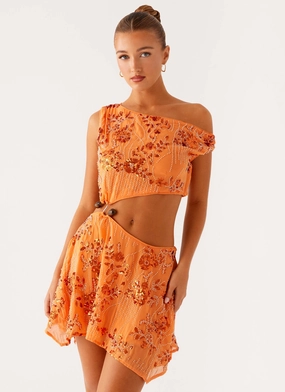 Editor Pick Aletta Sequin Mini Dress - Orange Aletta Sequin Mini Dress - Orange Timeless Wear