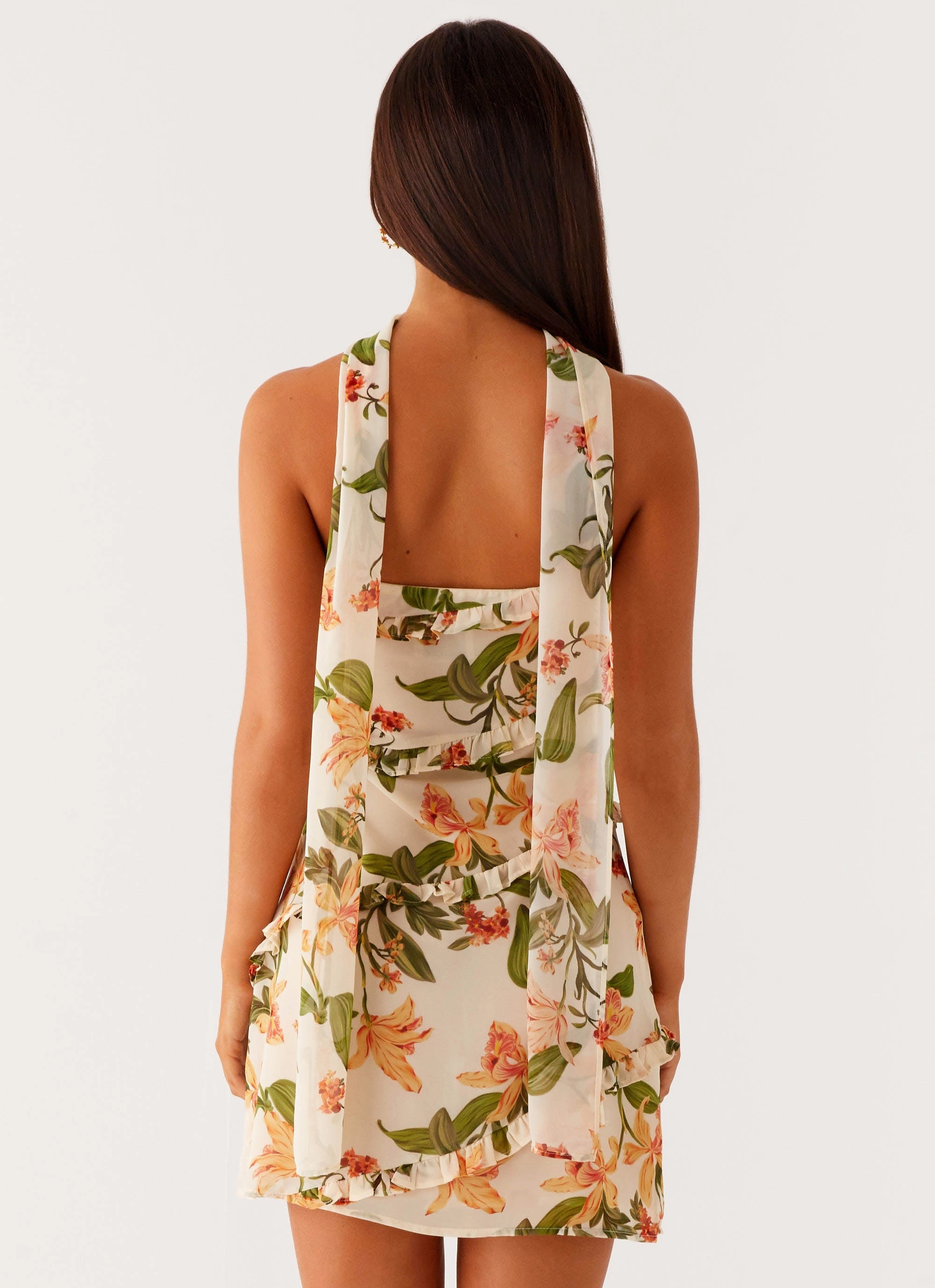Jewel Tones Edwina Strapless Mini Dress - Floral Print