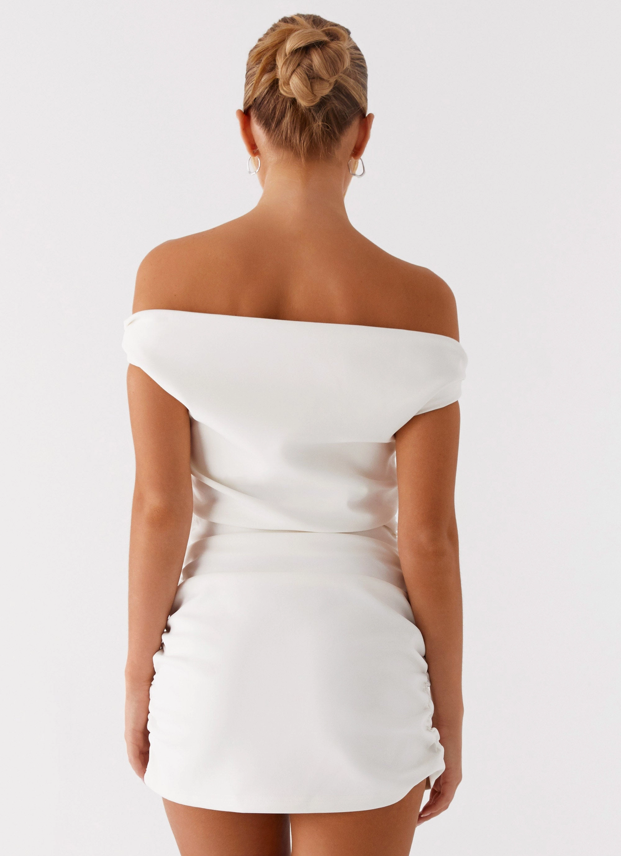 Farm Air everyday elegance Morgan Off Shoulder Mini Dress - Ivory