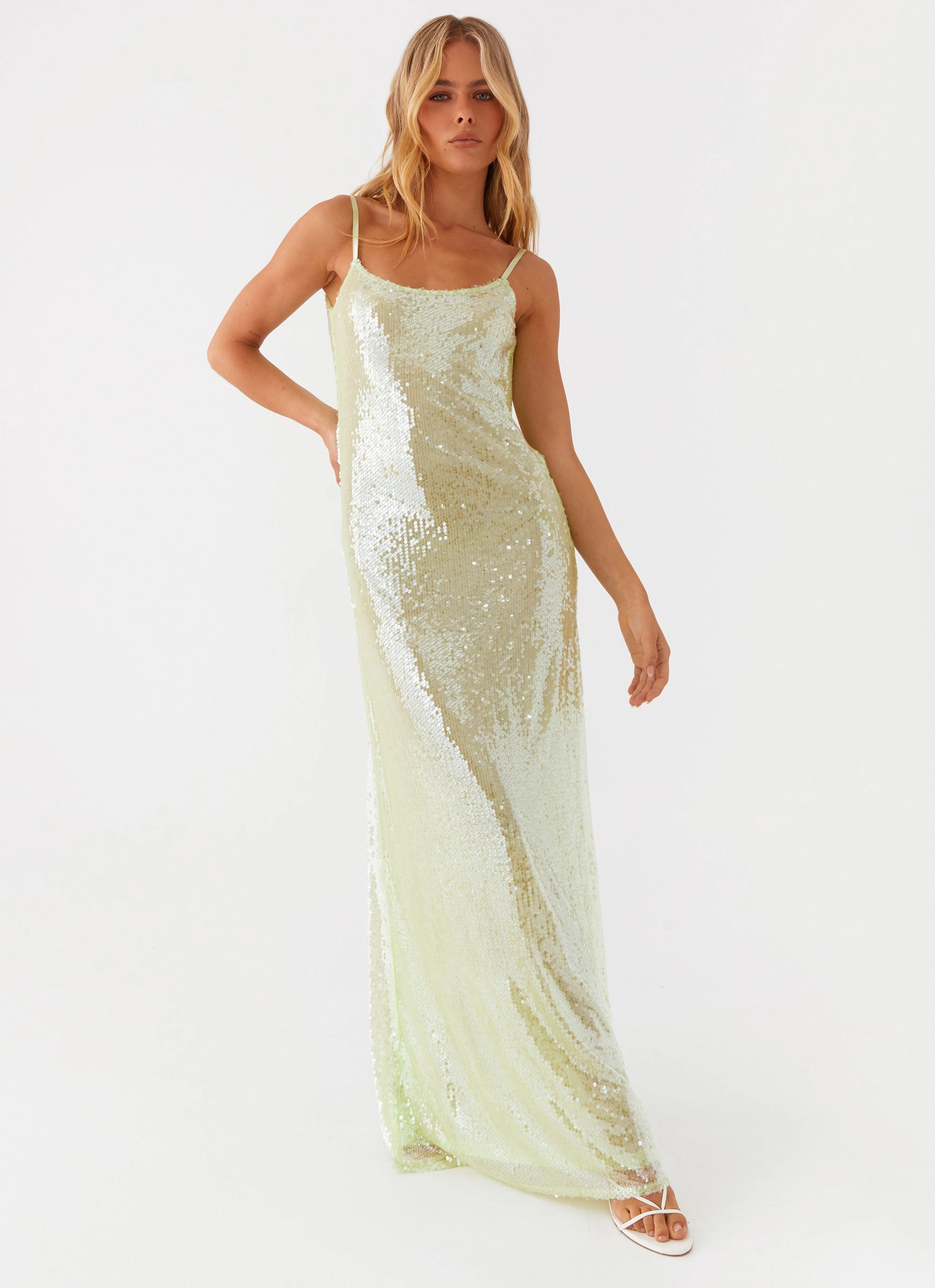 Higher Level Sequin Maxi Dress - Mint Perfectly Fitted Cool Layers