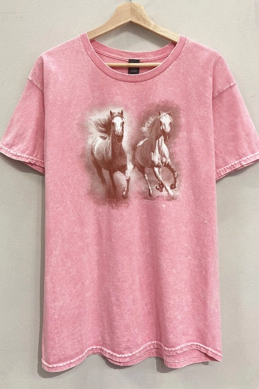 Wild Horses Mineral Tee S-XL Stretch Comfort