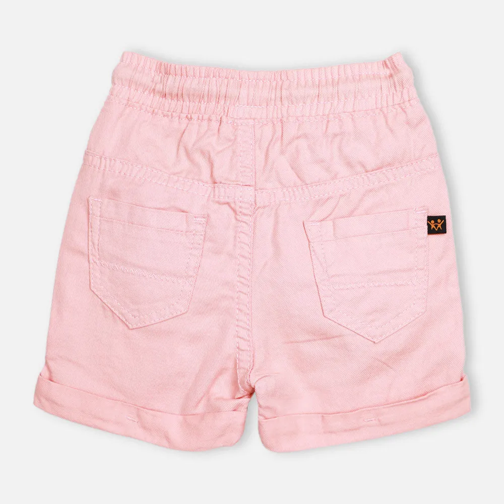 Elasticated Waist Shorts- Grey, Peach & Green