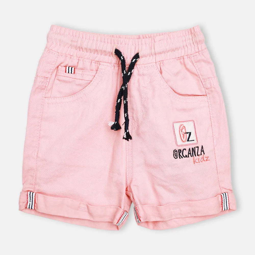 Elasticated Waist Shorts- Grey, Peach & Green
