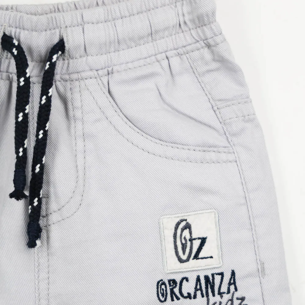 Elasticated Waist Shorts- Grey, Peach & Green