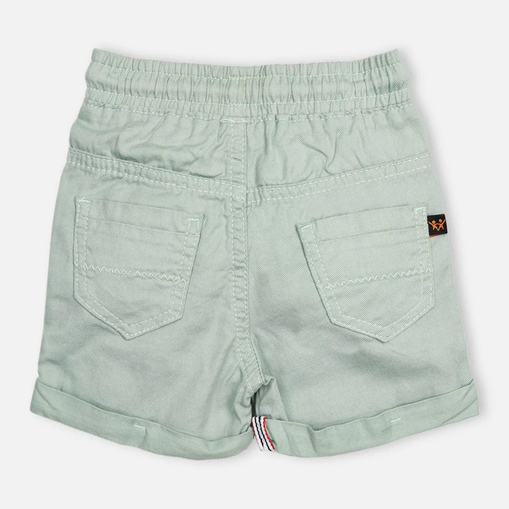 Elasticated Waist Shorts- Grey, Peach & Green