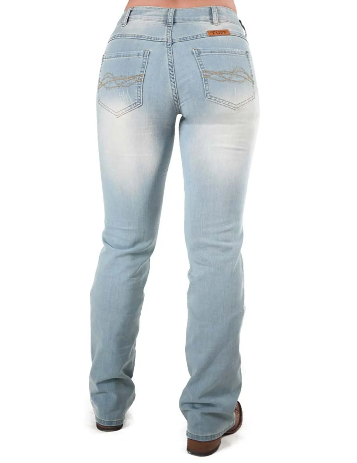 Nature Lover Party Look Anti Odor Fabric Treatment Cowgirl Tuff Womens Summer Breeze Light Wash Cotton Blend Jeans