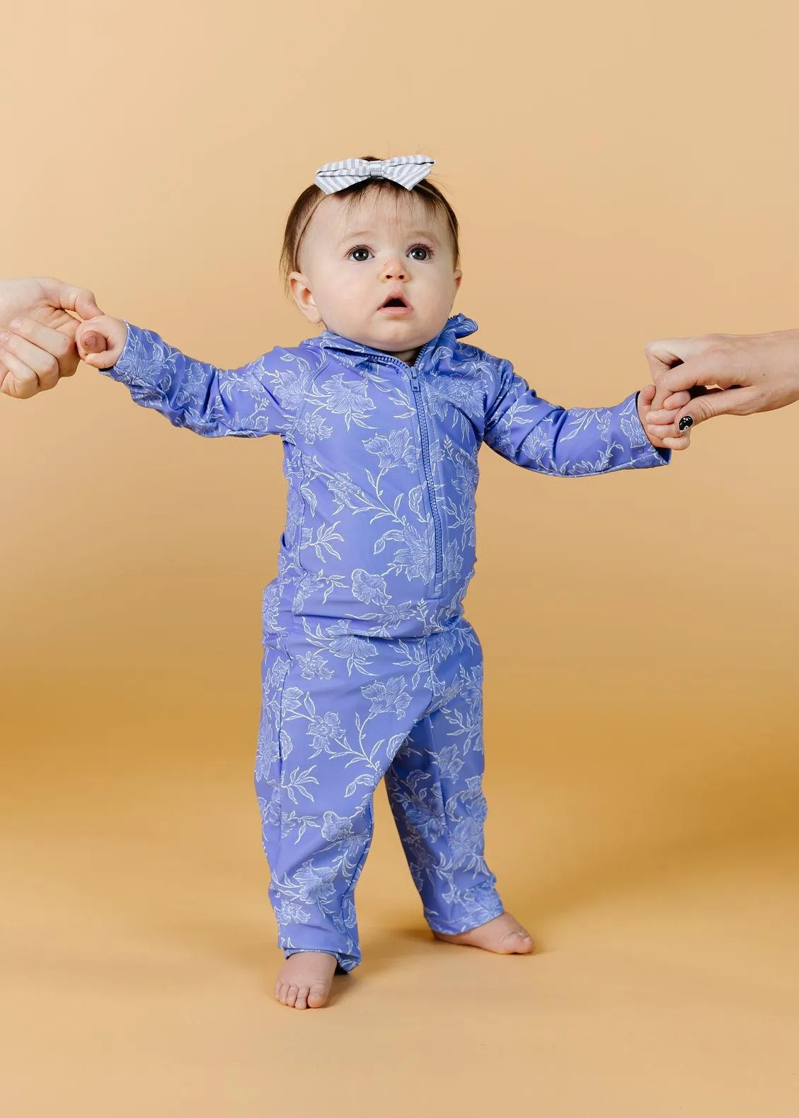 Elegant Floral | Baby Rashguard One-Piece (Unisex)