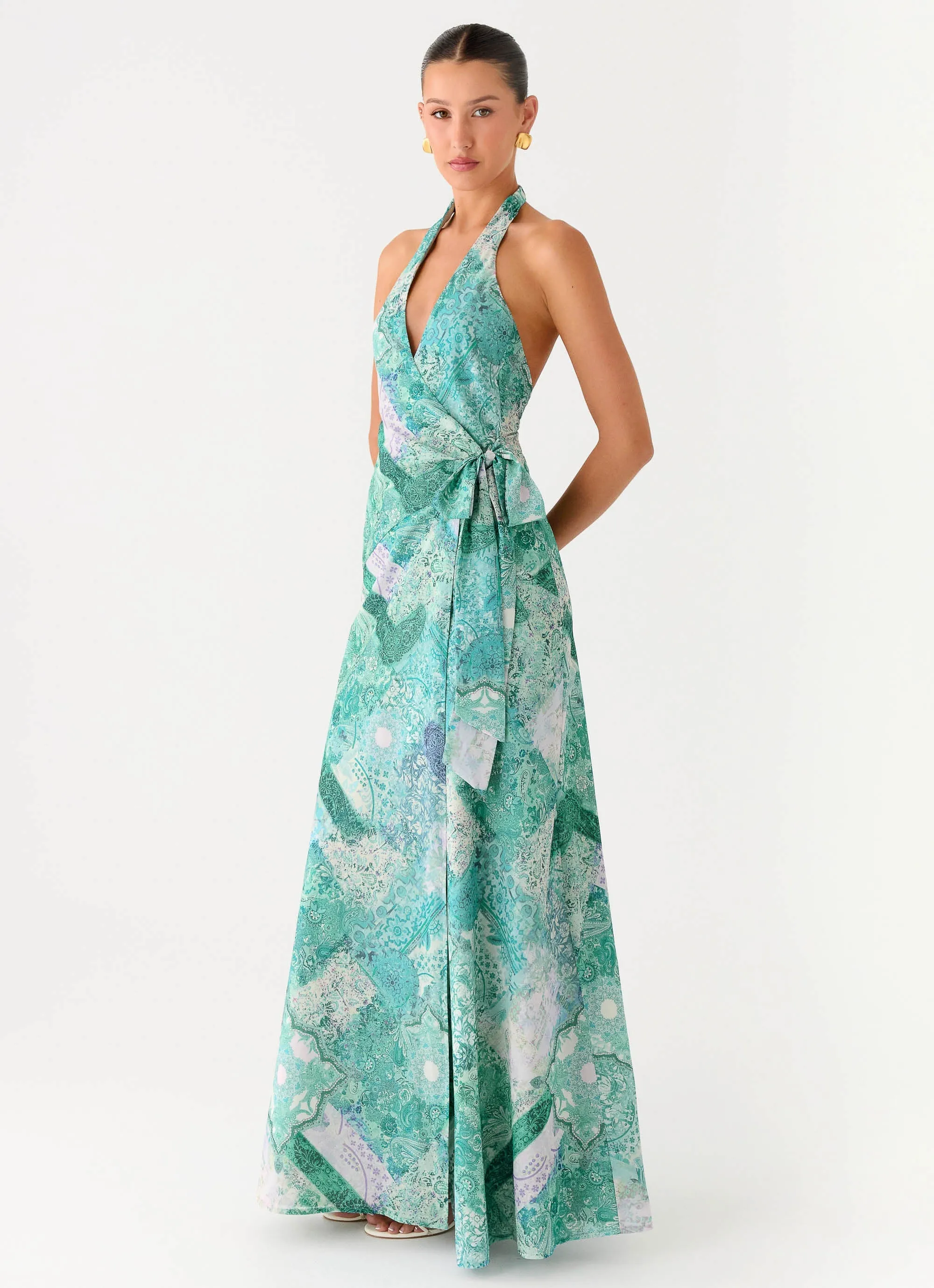 Comfy Yet Stylish So Chic Maxi Dress - Green Paisley