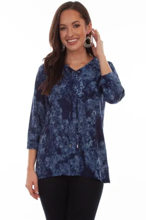 Elegant Simplicity Scully Womens Navy Polyester Criss-Cross S/S Blouse Scully Womens Navy Polyester Criss-Cross S/S Blouse Bold colors Minimalist Closure
