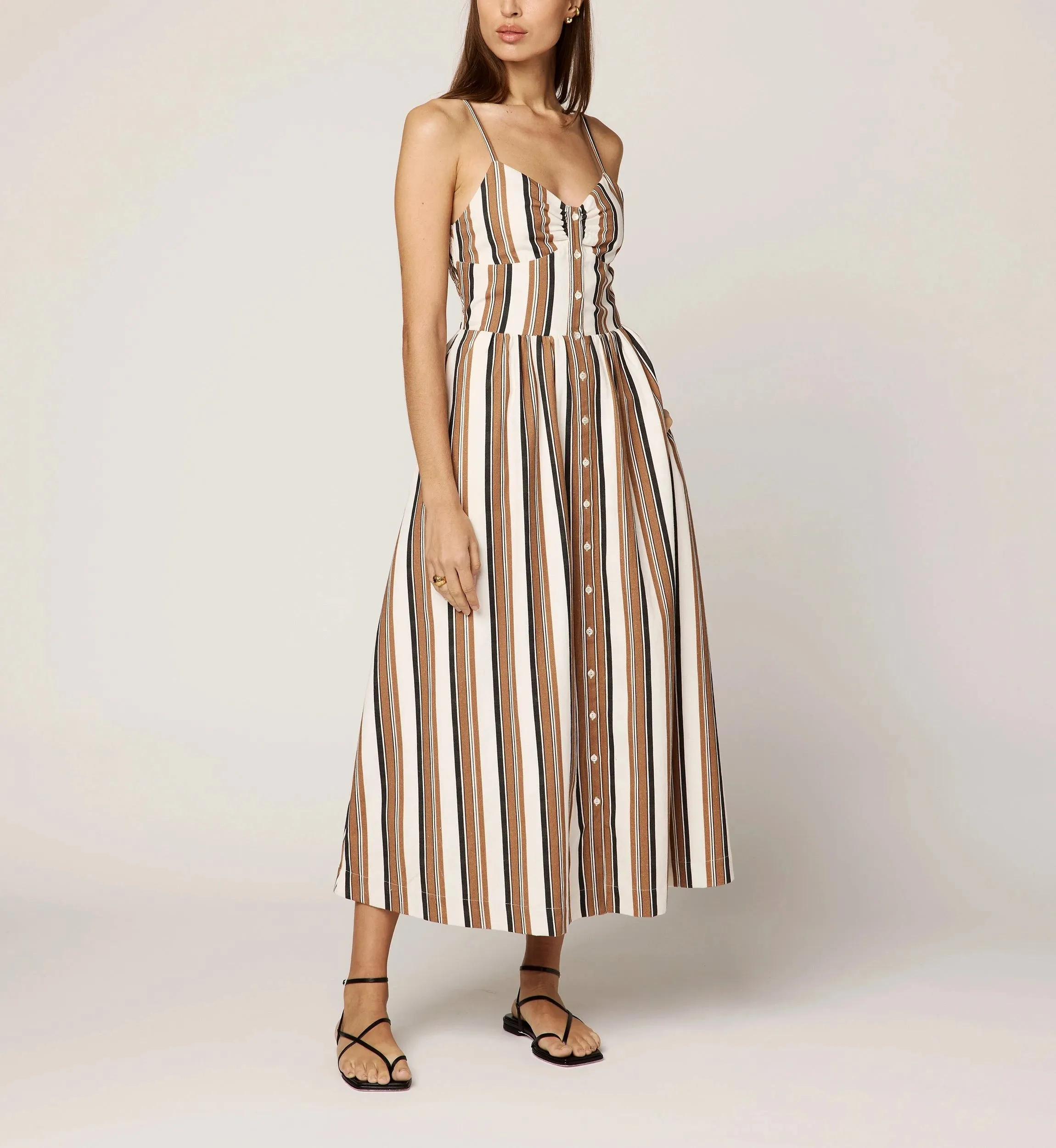 Hot Now Easy Fit Holly Midi Dress | Giatta Stripe