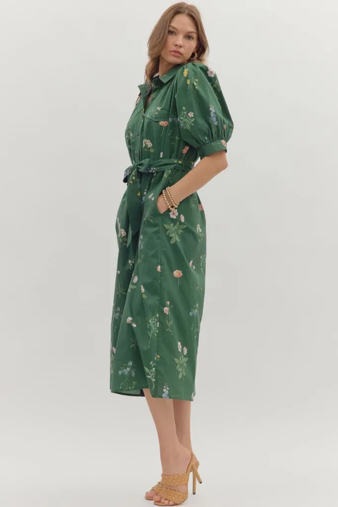 Semi Formal Caroline Floral Tie Waist Midi Dress