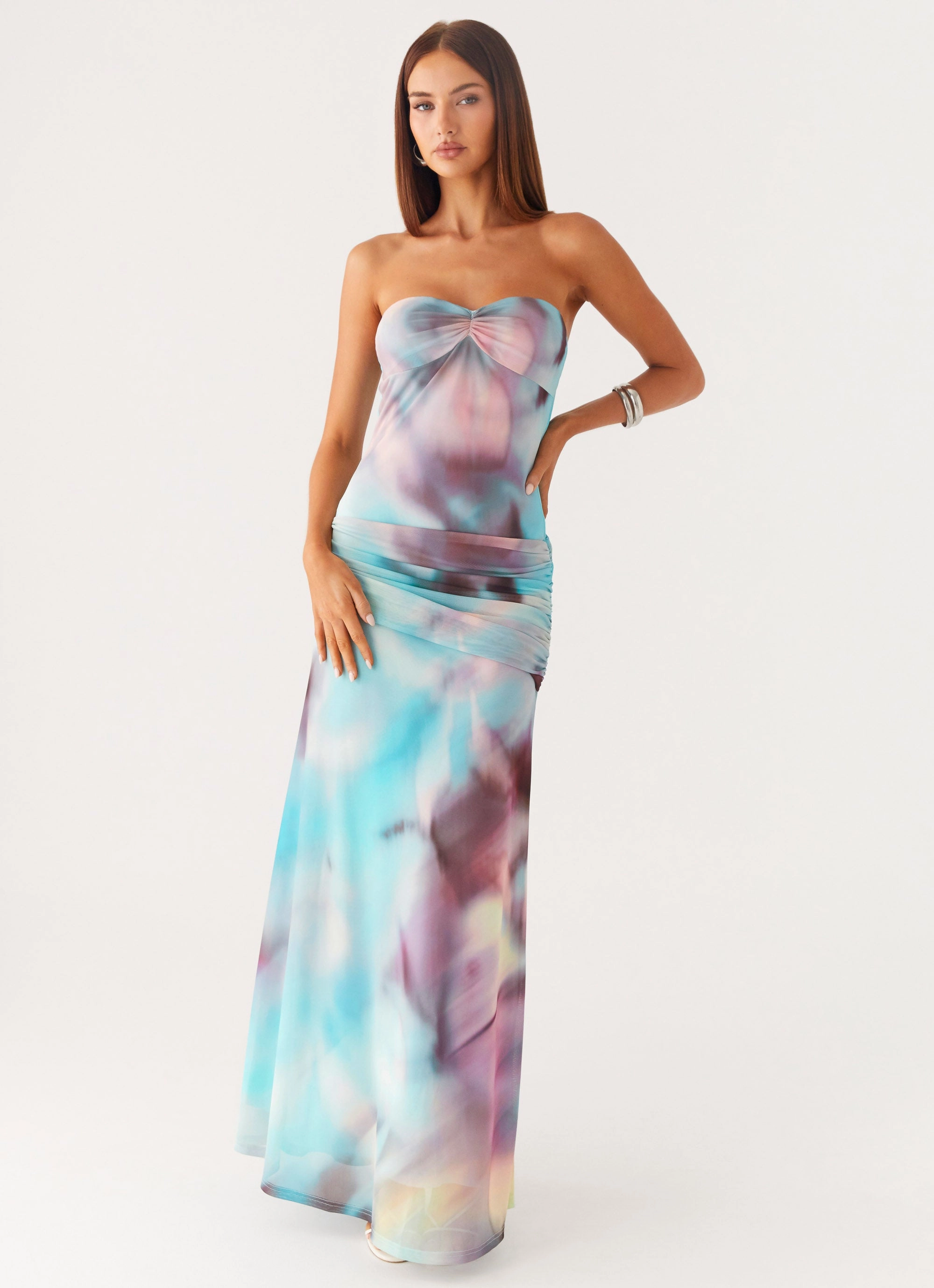 Isle Escape Mesh Maxi Dress - Sea Splash Relax Flex Modern Twist