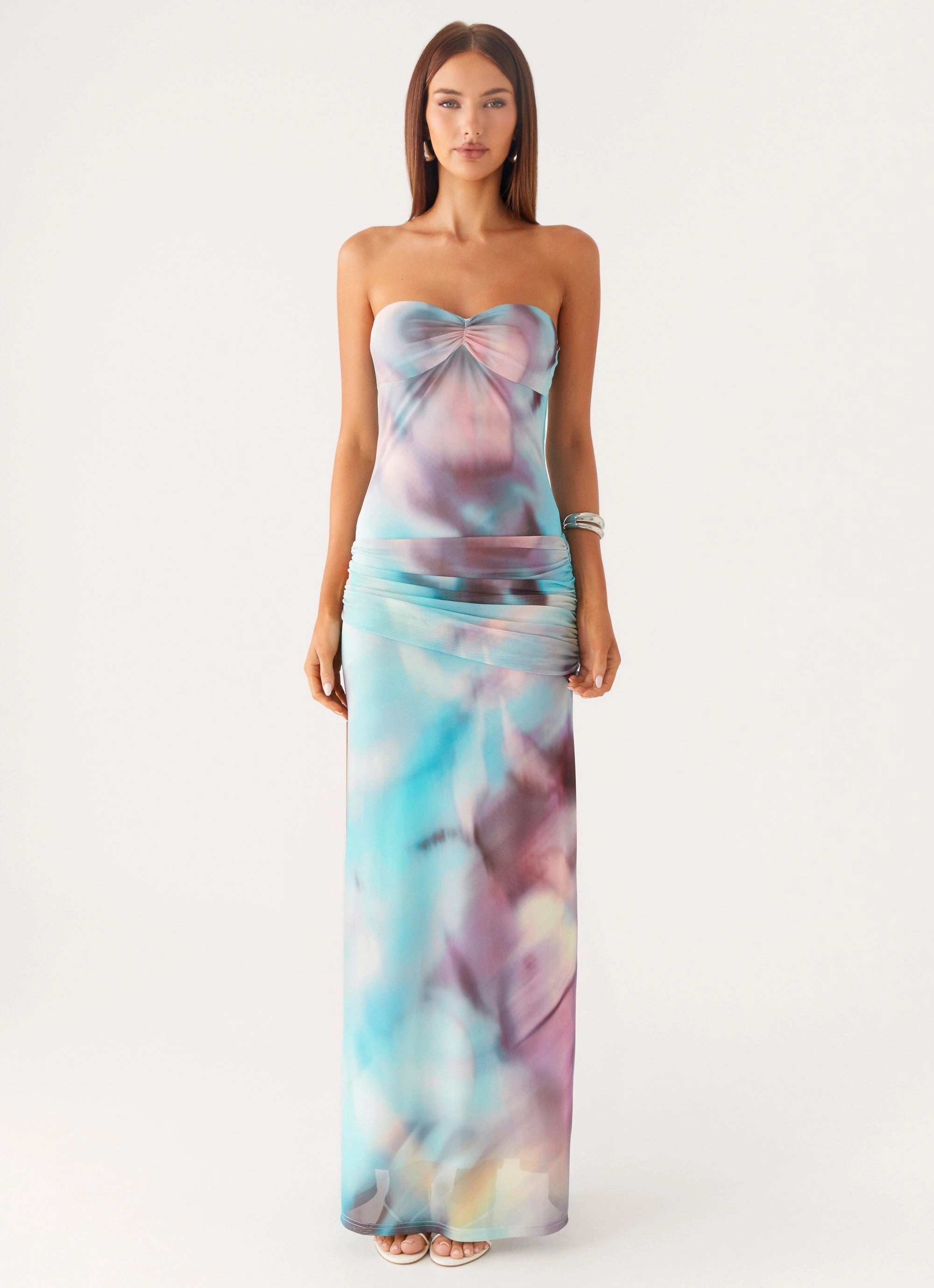 Isle Escape Mesh Maxi Dress - Sea Splash Formal Choice Dance Night