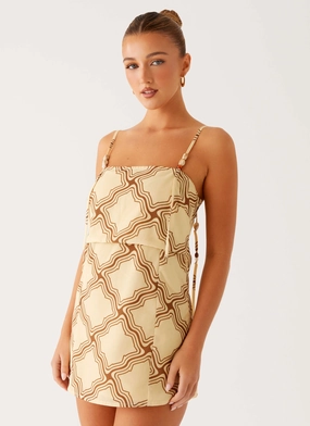 Elegant Attire Mantra Mini Dress - Tidal Wave Print Mantra Mini Dress - Tidal Wave Print Romantic Bloom