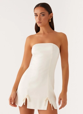 elegant design Kessie Mini Dress - Ivory Air Beauty Shape Hug Kessie Mini Dress - Ivory