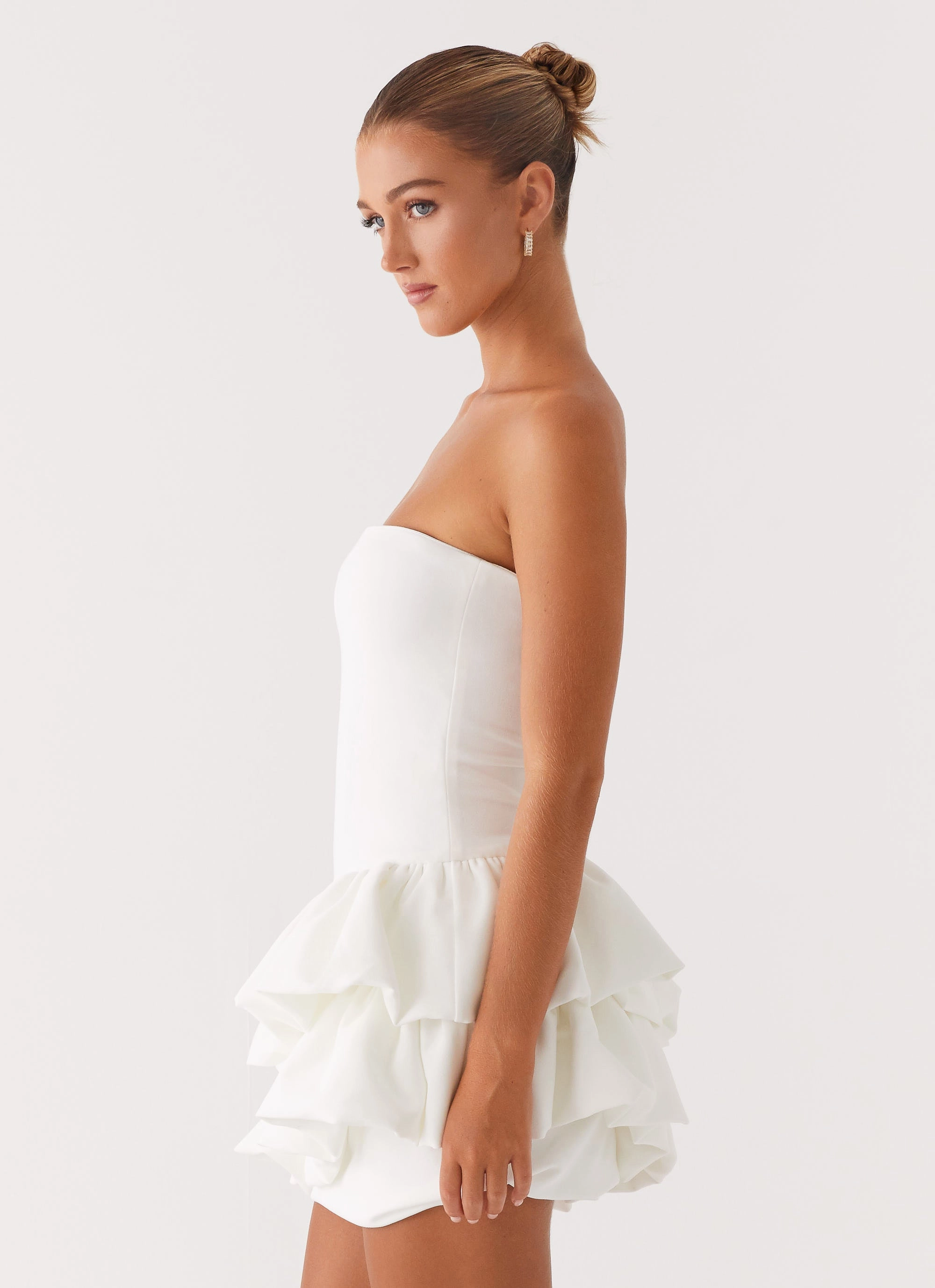 Marie Mini Dress - White Sunset Hour Chic Fit