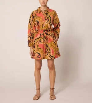 Elisha Mini Dress | Osaria Convertible Neckline Elisha Mini Dress | Osaria Side Slit Boxy-Style